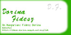 dorina fidesz business card